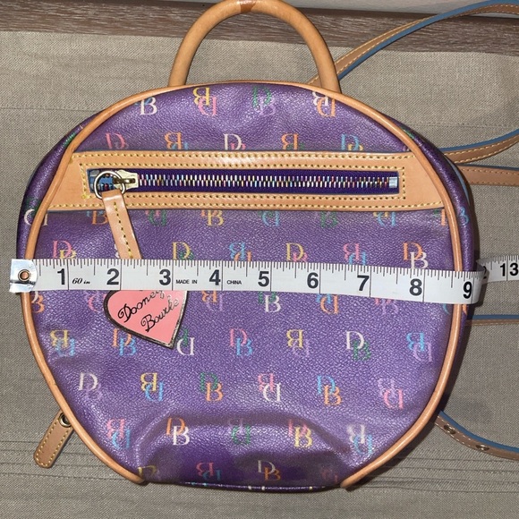 Dooney & Bourke - RARE It Girl Monogram Backpack in Purple! - Picture 9 of 9